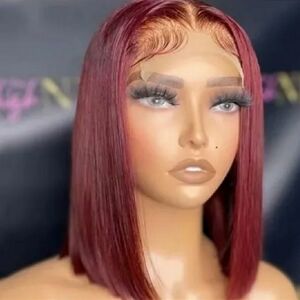 Chic Burgundy Lace Front Wig